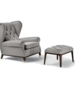 Sofia Leather Arm Chair With Leg Rest - Luxury Mattress